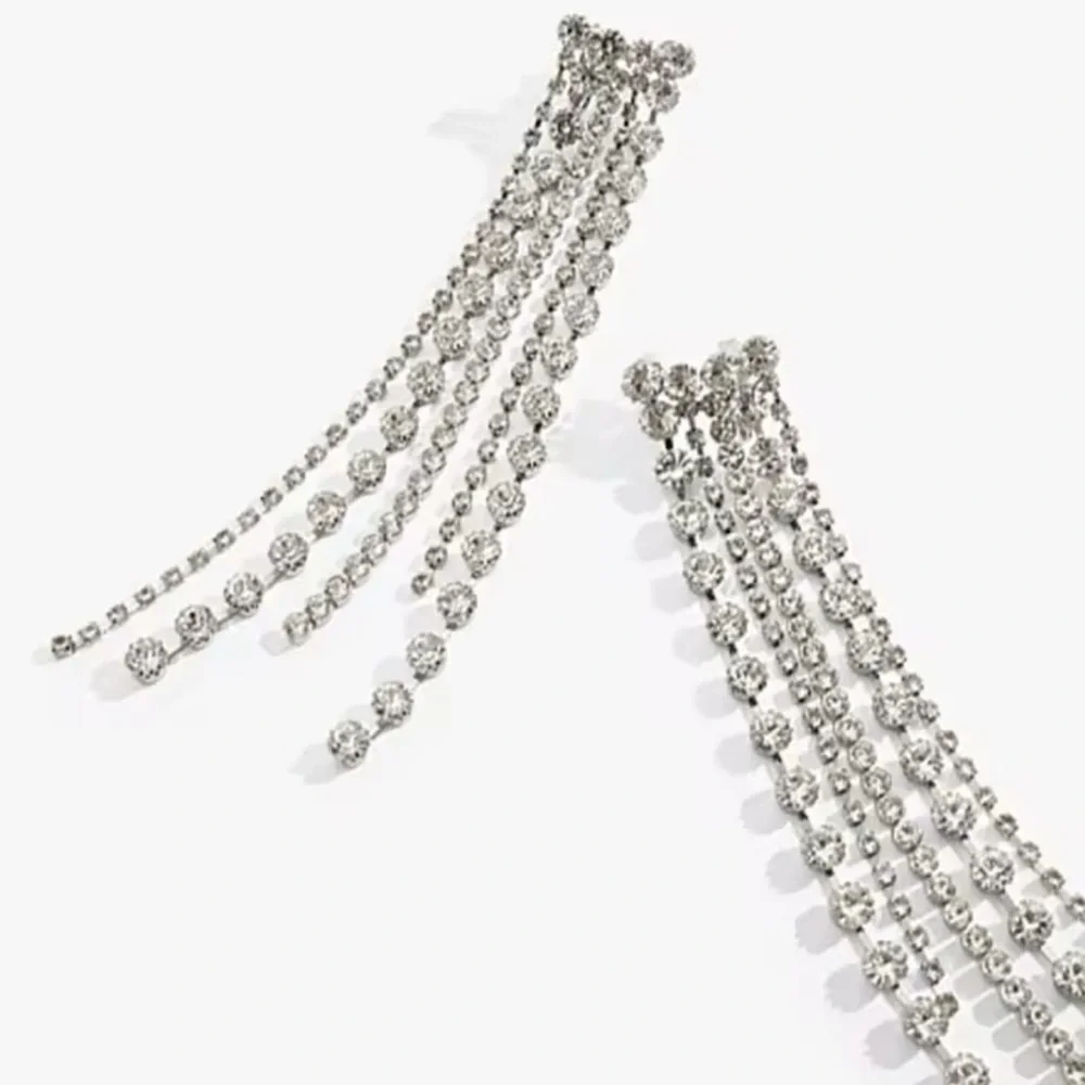 ❤️ ‘Party Daze’ Exaggerated Rhinestone Chandelier Statement Earrings - Picture 4 of 4